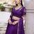 Purple Thread Work Silk Wedding Wear Lehenga Choli With Dupatta