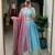 blue silk blend embroidered Wedding lehenga choli