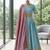 blue silk blend embroidered Wedding lehenga choli