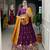purple silk blend embroidered Wedding lehenga choli