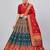 teal blue silk blend woven traditional lehenga-choli