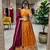 orange silk blend embroidered Wedding lehenga choli