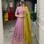 lavender silk blend embroidered Wedding lehenga choli