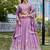 lavender silk blend embroidered Wedding lehenga choli