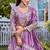 lavender silk blend embroidered Wedding lehenga choli
