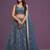 grey net embroidered Bridal lehenga choli