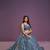 grey net embroidered Bridal lehenga choli