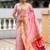 baby pink soft paithani style silk blend with meenakari border and lord ganesha pallu saree