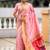 baby pink soft paithani style silk blend with meenakari border and lord ganesha pallu saree