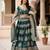 green crepe embroidered Wedding lehenga choli