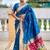 firozi soft paithani style silk blend with meenakari border and lord ganesha pallu saree
