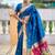 firozi soft paithani style silk blend with meenakari border and lord ganesha pallu saree