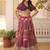 rani pink silk blend printed Navratri lehenga choli