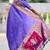 lavender soft paithani style silk blend with meenakari border and lord ganesha pallu saree