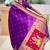 violet soft paithani style silk blend with meenakari border and lord ganesha pallu saree