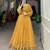 yellow georgette embroidered Navratri lehenga choli