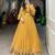 yellow georgette embroidered Navratri lehenga choli