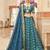 blue art silk embroidered Wedding lehenga choli