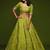 green art silk embroidered Navratri lehenga choli