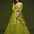 green art silk embroidered Navratri lehenga choli
