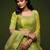 green art silk embroidered Navratri lehenga choli