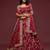 red art silk embroidered Navratri lehenga choli