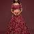 red art silk embroidered Navratri lehenga choli