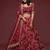 red art silk embroidered Navratri lehenga choli