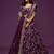 purple art silk embroidered Navratri lehenga choli