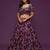 purple art silk embroidered Navratri lehenga choli