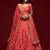 red art silk embroidered Navratri lehenga choli