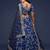 navy blue art silk embroidered Navratri lehenga choli