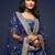 navy blue art silk embroidered Navratri lehenga choli