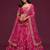 pink art silk embroidered Navratri lehenga choli