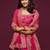 pink art silk embroidered Navratri lehenga choli