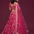 pink art silk embroidered Navratri lehenga choli