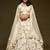 white art silk embroidered Navratri lehenga choli