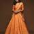 orange art silk embroidered Navratri lehenga choli