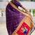 wine soft paithani style silk blend with meenakari border and lord ganesha pallu saree