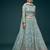 aqua blue net embroidered Diwali lehenga choli