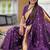 wine soft paithani style silk blend with meenakari border and lord ganesha pallu saree