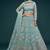aqua blue net embroidered Diwali lehenga choli