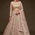 beige net embroidered Wedding lehenga choli