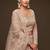 beige net embroidered Wedding lehenga choli