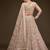 beige net embroidered Wedding lehenga choli