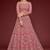 pink net embroidered Wedding lehenga choli