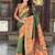 mehendi soft paithani style silk blend with zari weaving meenakari saree with blouse