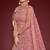 pink net embroidered Wedding lehenga choli