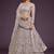 lavender net embroidered Wedding lehenga choli