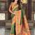 mehendi soft paithani style silk blend with zari weaving meenakari saree with blouse